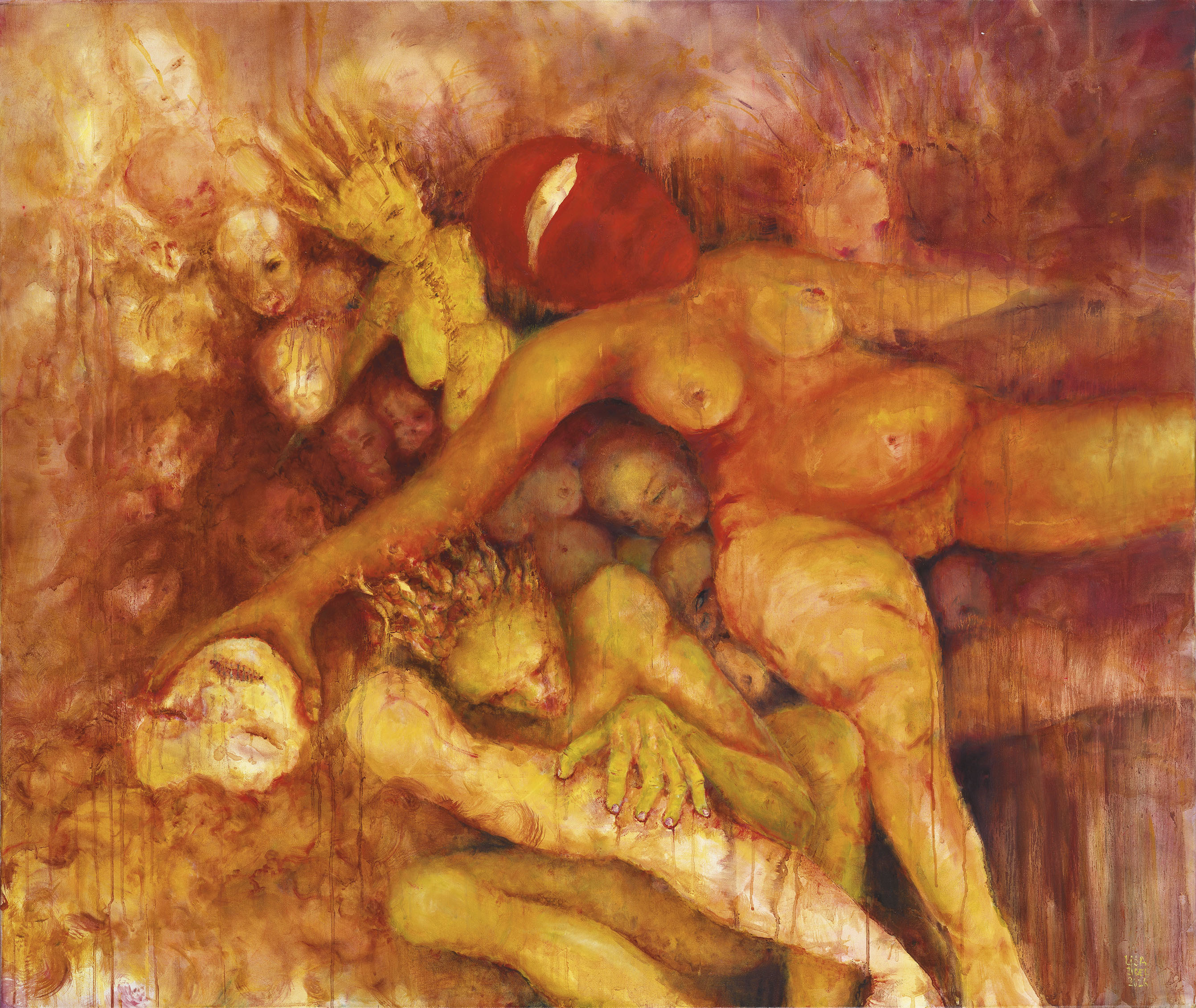 David’s Wives — mixed technique on canvas